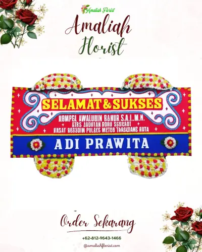 Karangan Bunga Ucapan Selamat di Lelewi